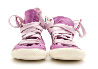 purple sneakers