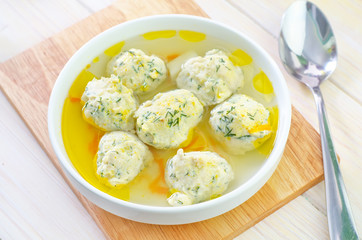 soup with meat balls