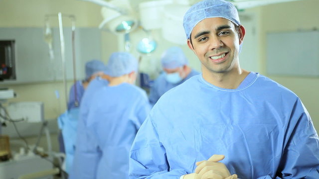 Portrait Male Asian Doctor Operating Room