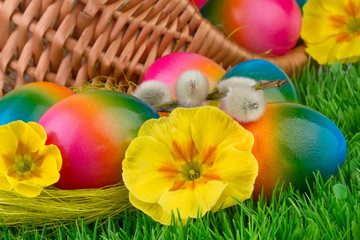 Fototapeta na wymiar Easter colorful background