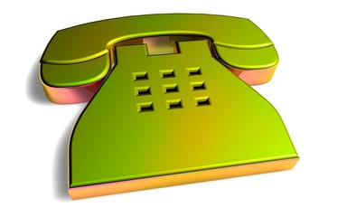 3D Goldzeichen - Telefonkontakt