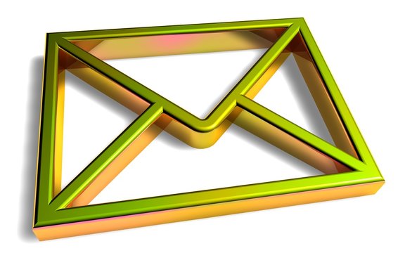 3D Goldzeichen - Briefumschlag