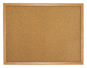 Isolated blank cork board with wooden frame - 50488412