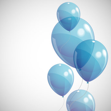background with blue balloons