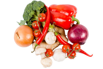 Mixed fresh farm vegetables