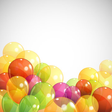 background with multicolored balloons