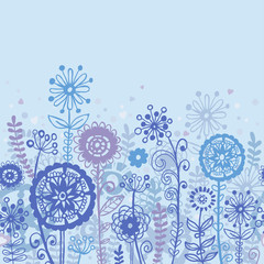 horizontal floral seamles pattern - 50489894