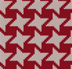 Knitted background with geometric figure seamless
