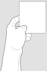 Hands with a paper sheet