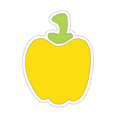 Cartoon Yellow Pepper Sticker