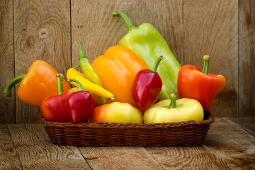 Multicolored peppers