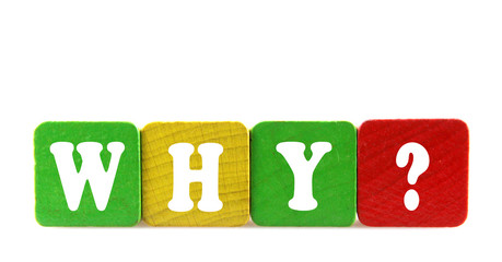 isolated text in wooden building blocks