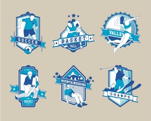 sports label,vector background