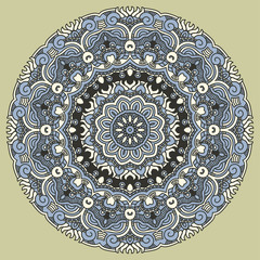 Vector round decorative design element