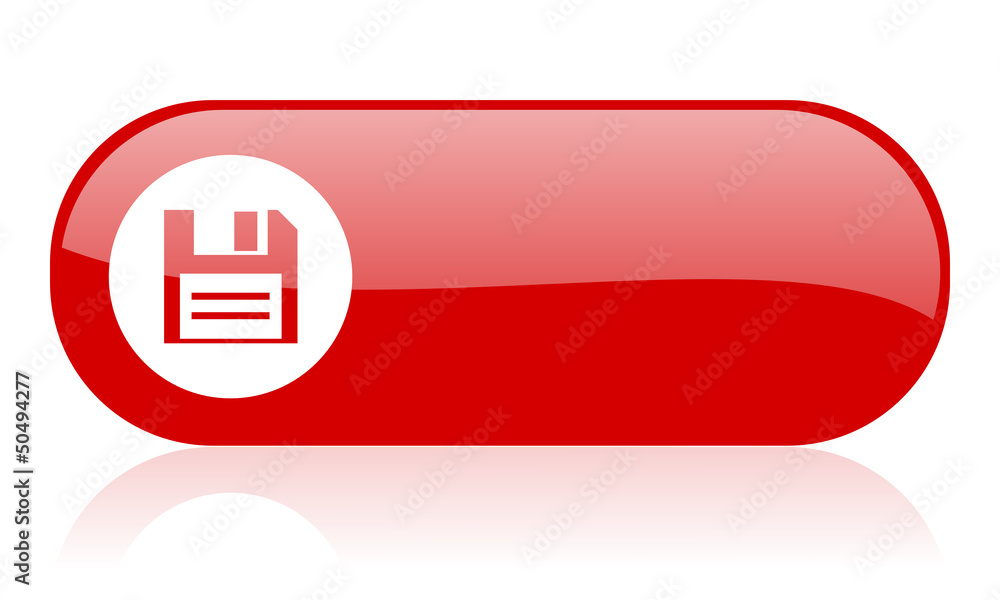 Poster disk red web glossy icon
