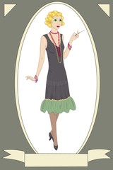 Retro image of woman