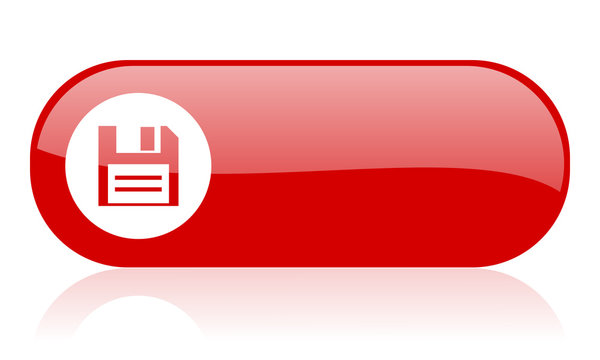 disk red web glossy icon