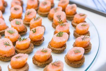 Salmon appetizers