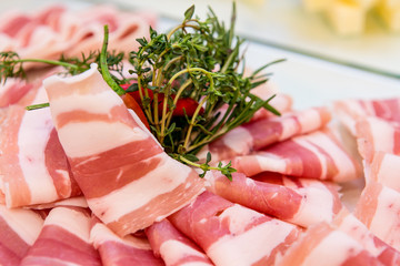 Bacon and herbs