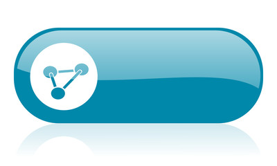 chemistry blue web glossy icon
