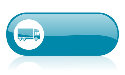delivery blue web glossy icon