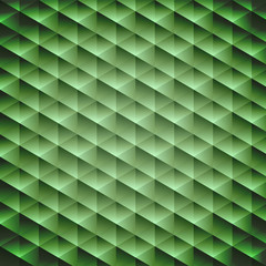 Green emerald geometric cubic background