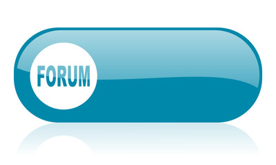 forum blue web glossy icon
