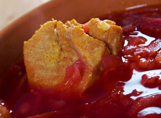  red-beet soup (borscht)