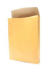 Brown envelope isolated on white background