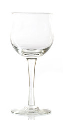 empty wine glass isolated on white background