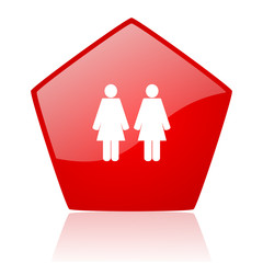 couple red web glossy icon