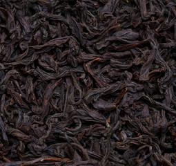 Loose dried tea leaves, marco