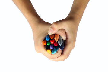 hands and Crayons