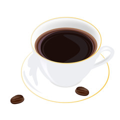 Coffee on a white background.Vector