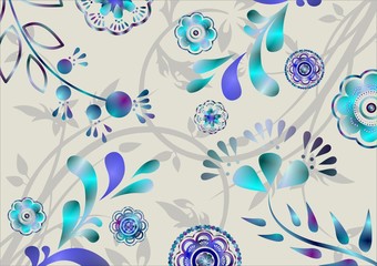 Hintergrund mit Blumenmotiv © Thomas Leonhardy
