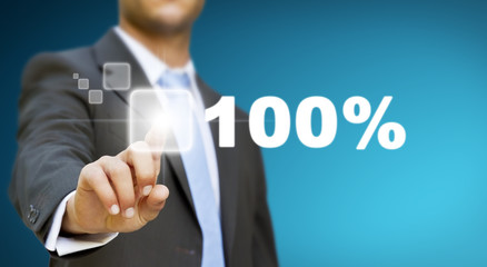 Businessman 100% concept