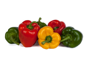 Roter, grüner und gelber Paprika VI
