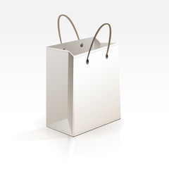 Empty Shopping Bag on White Background