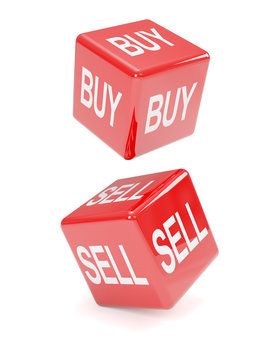 Buy And Sell Red Dice Falling