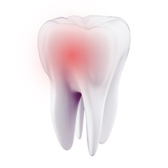 3D toothache concept