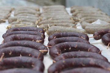 Black pudding and white pudding