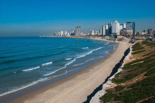 Tel-Aviv coastline view