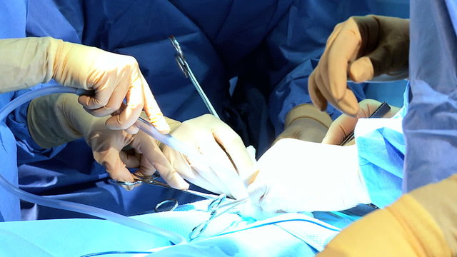 Hands Only Using Surgical Instruments Operating Theater