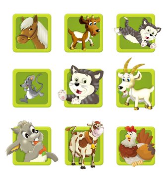 The illustration of farm element - animals