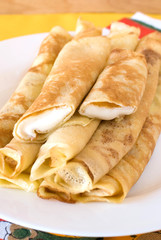 Pancakes with cream cheese