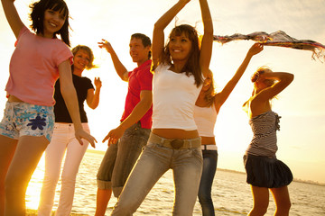 party on beach