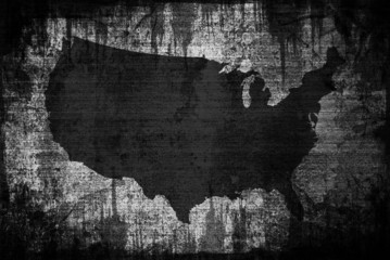 Grunge American map - obrazy, fototapety, plakaty