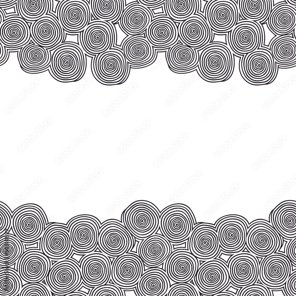 Poster seamless borders with spirals