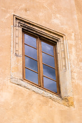 Fototapeta na wymiar Old ancient window made of wood