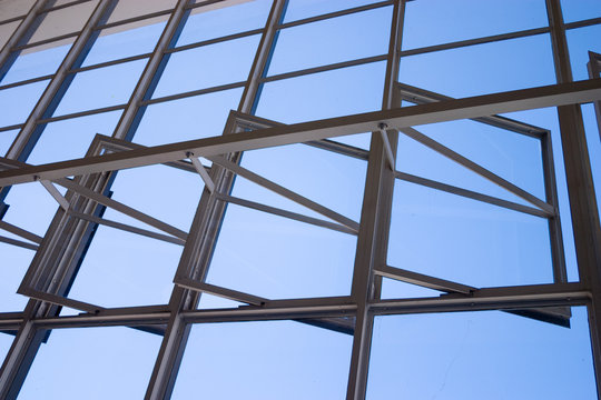 Bauhaus Dessau windows detail from inside